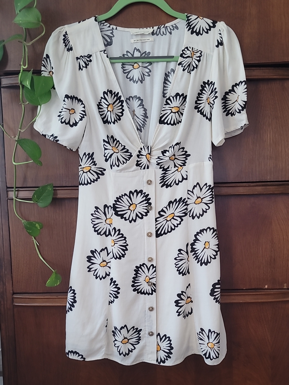 NWOT Urban Outfitters Coquette White Daisy Print Fairy Mini Dress